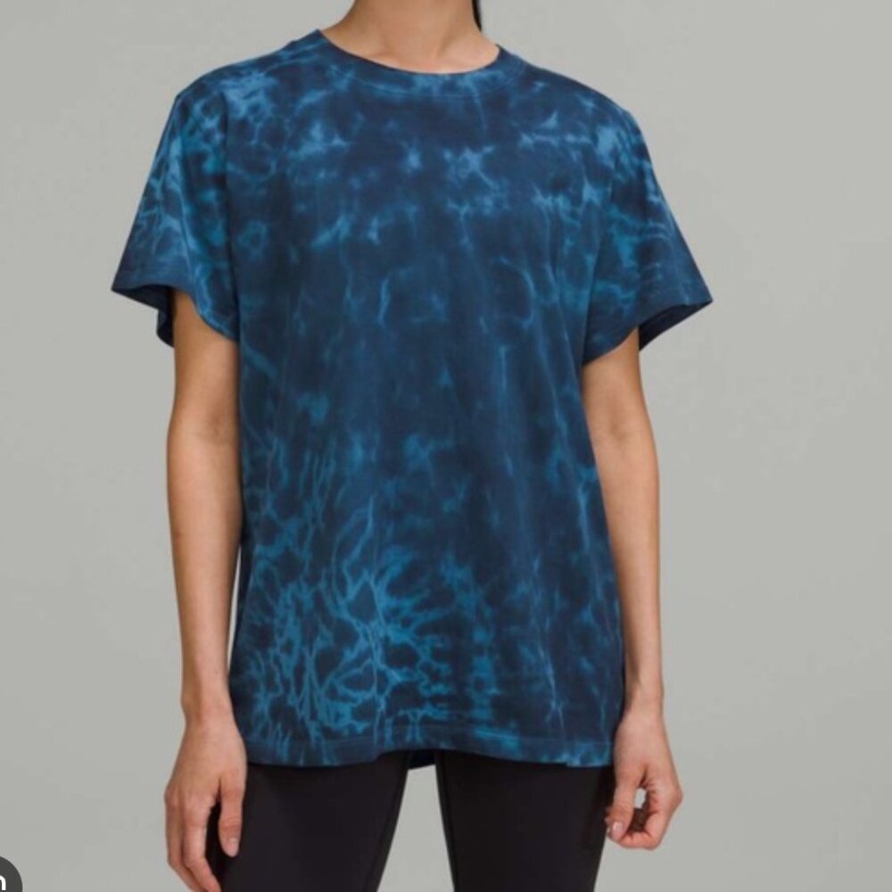 Lululemon Blue Tie-Dye Tee